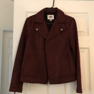 Old Navy Suede Moto Knit Jacket